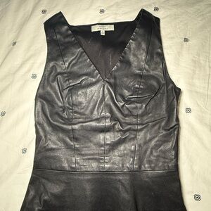 Robert Rodriguez leather peplum top
